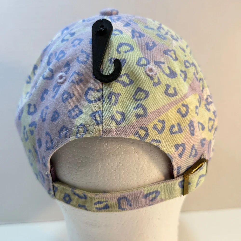 Houston Astros Hat Women OS '47 Brand Pastel Leopard Print Adjustable Cap NEW